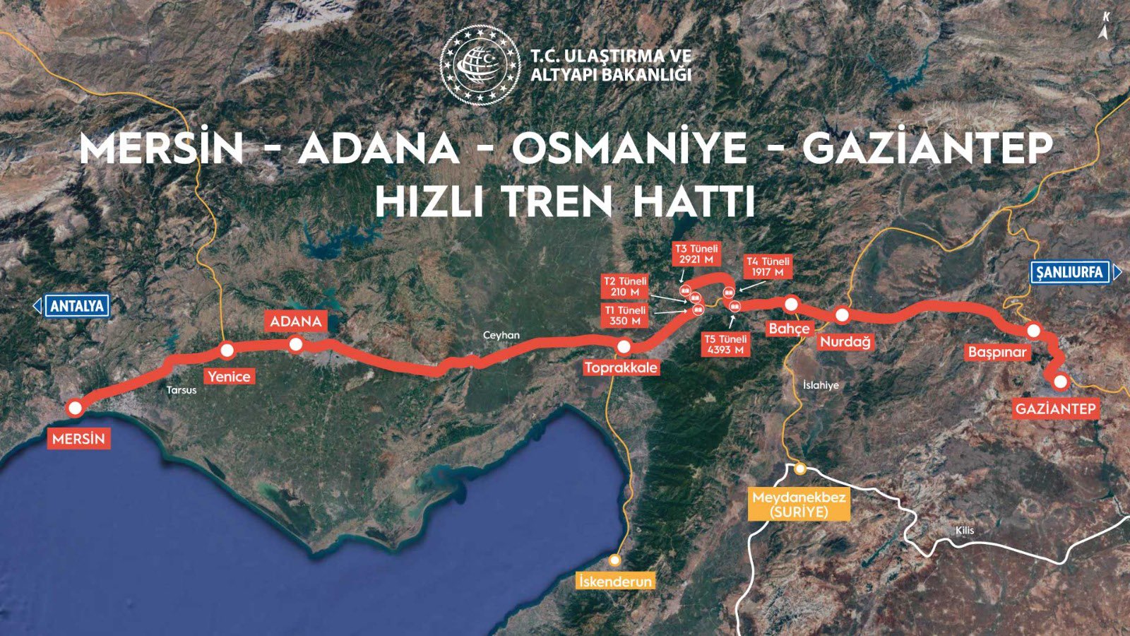 Mersin - Adana - Osmaniye - Gaziantep YHT